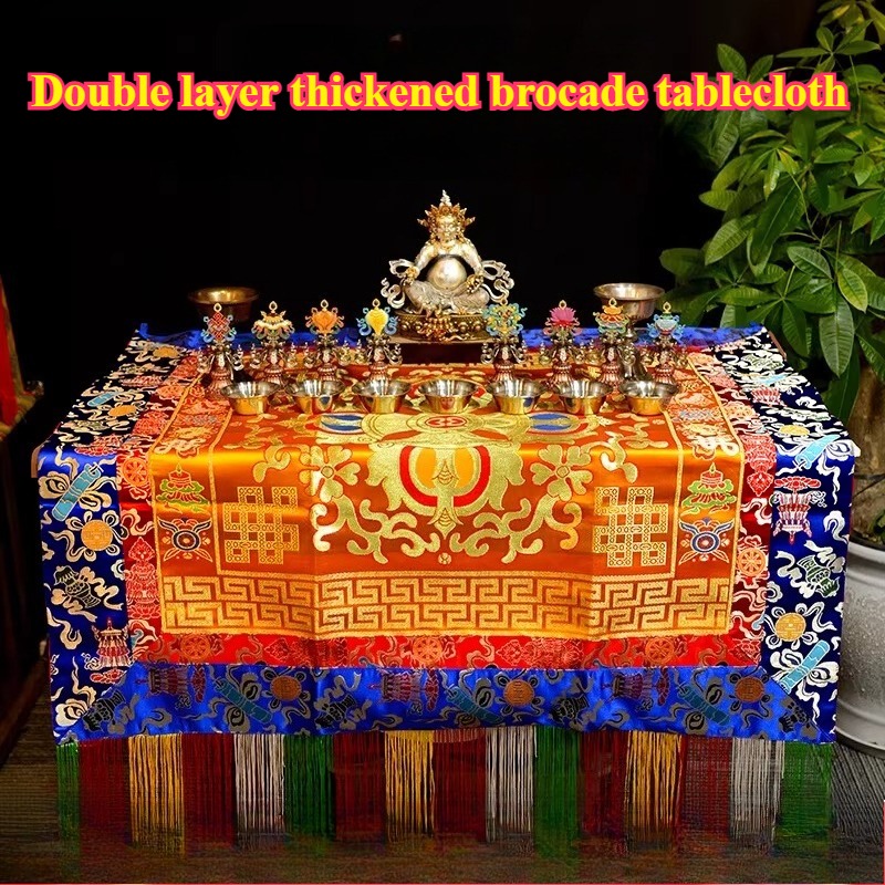 Embroidery Cloth - Cross Vajra Pestle Tibetan Decorative Tablecloth