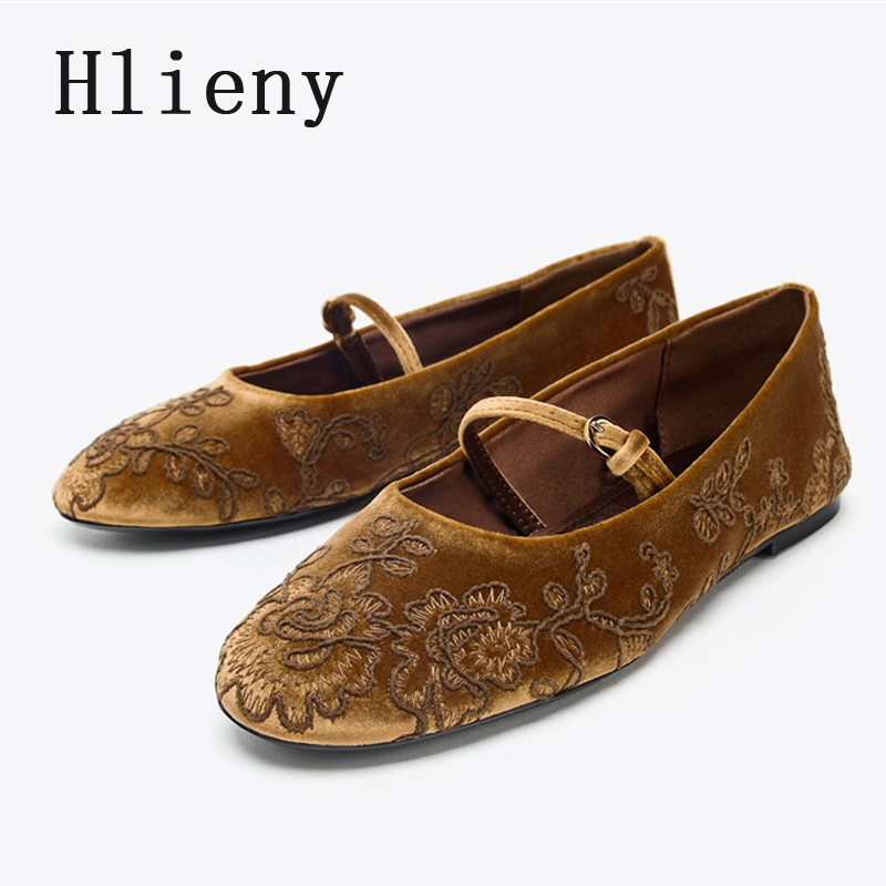 Embroidery Flower - Hlieny 2026 Summer Women Mary Jane