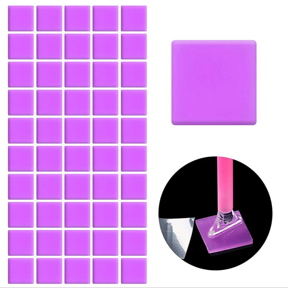 Embroidery Service - 2x2CM DIY Diamond painting Purple Wax