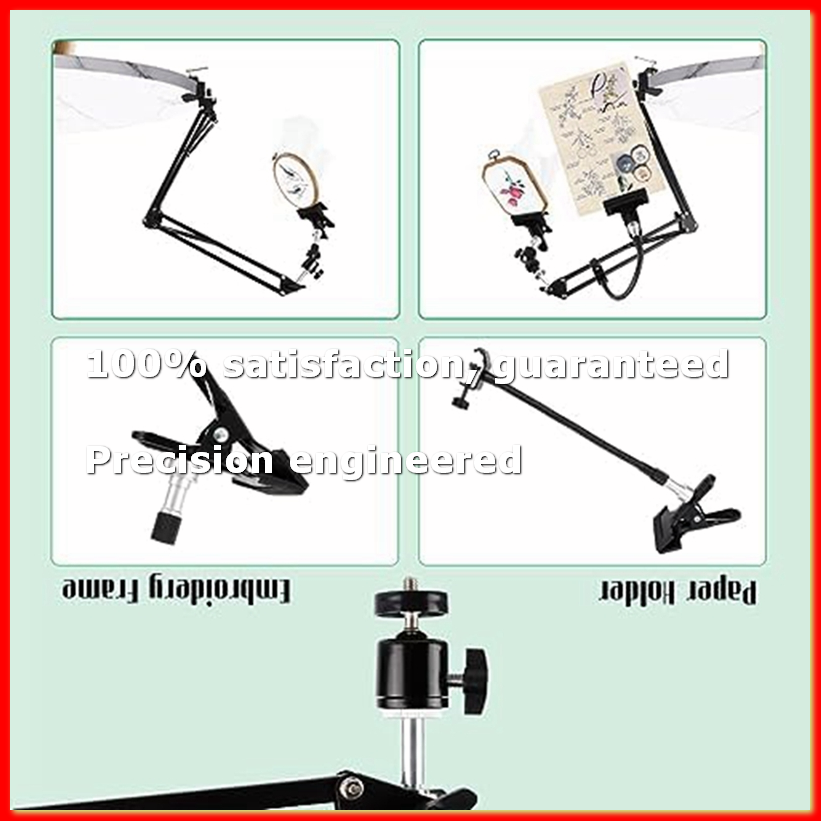 Embroidery Hoop Stand - Embroidery Hoop Stand: 360 Adjustable Metal