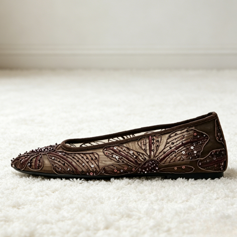 Luxury Designer Ballet Flats f - Embroidery Flat Shoes recensione e prezzo