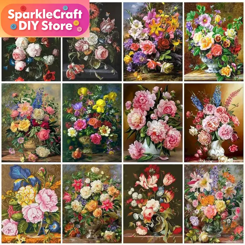 1pc frameless  5D Diamond Pain - Embroidery Flower recensione e prezzo