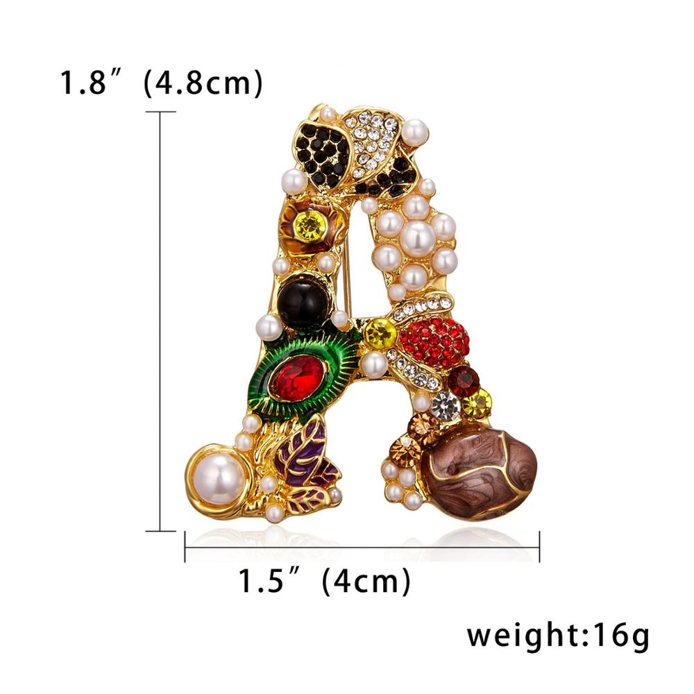 Fashion Enamel Pearl Rhineston - Embroidery Letter M recensione e prezzo