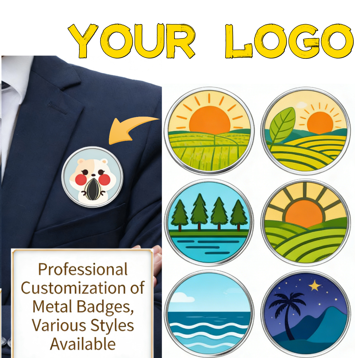 Personalized Pins Custom Logo  - Embroidery Texture recensione e prezzo