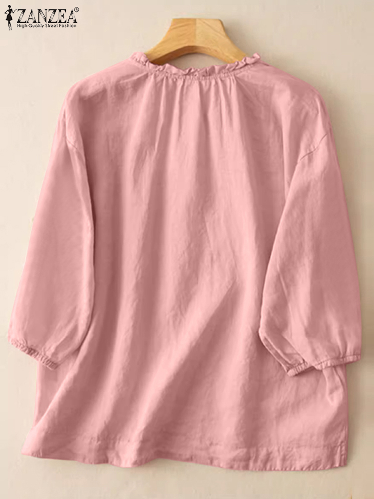 ZANZEA Summer Vintage Shirts E - Embroidery Service recensione e prezzo