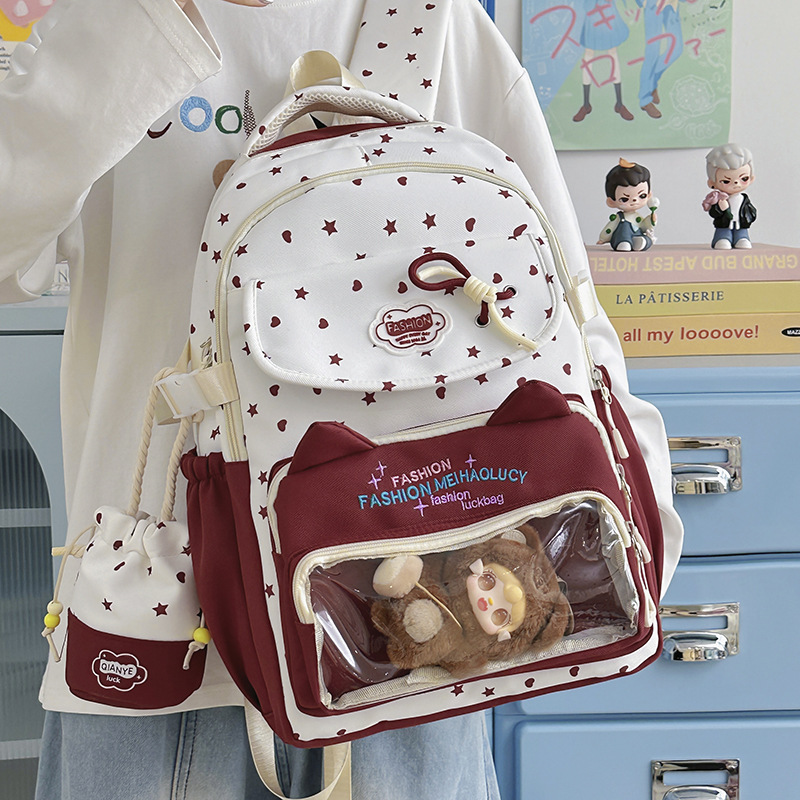 New Cute Transparent Anime Bac - Embroidery Texture recensione e prezzo