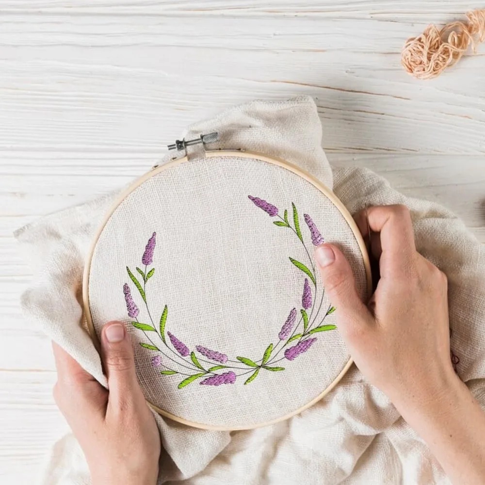 4 Sheets Lavender Flower Butte - Embroidery Cloth recensione e prezzo