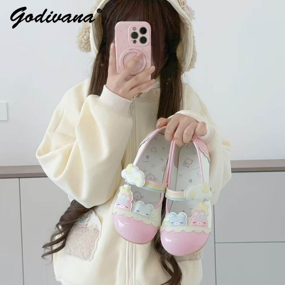 Original New Student Girls Col - Embroidery Flat Shoes recensione e prezzo