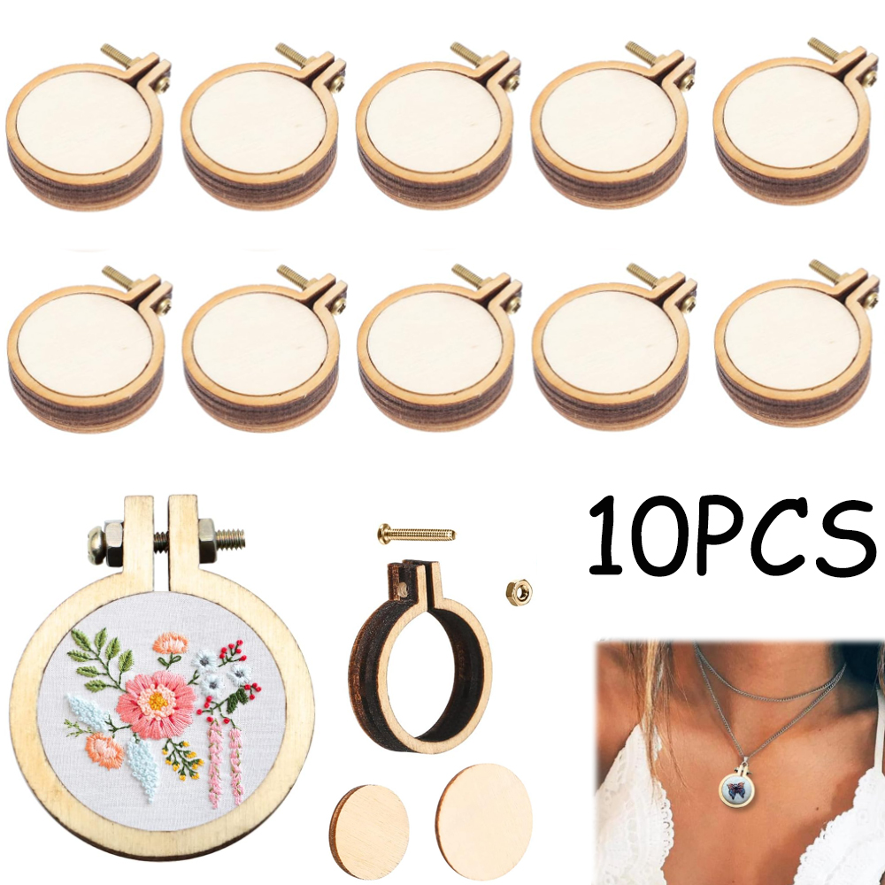10Pcs/Set Wooden Mini Embroide - Embroidery X Stitch recensione e prezzo