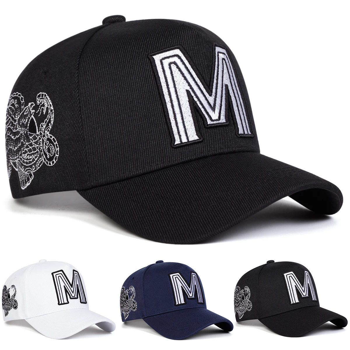 Unisex M Letter Embroidery Bas - Embroidery Letter M recensione e prezzo