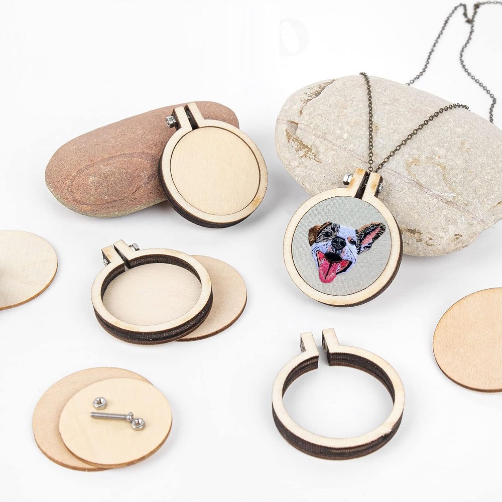 10PCS Mini Embroidery Hoop Woo - Embroidery Hoop Stand recensione e prezzo