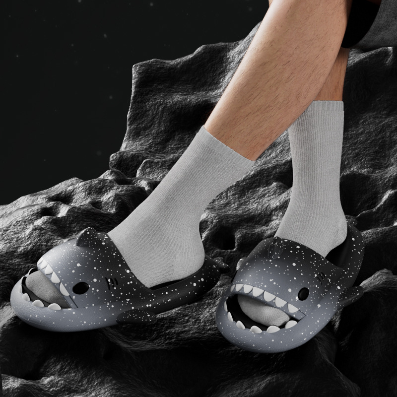 Cute Cartoon Shark Slippers Fo - Embroidery Flat Shoes recensione e prezzo