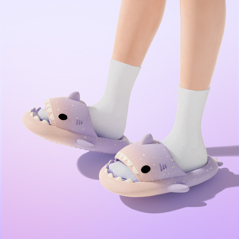 Cute Cartoon Shark Slippers Fo - Embroidery Flat Shoes recensione e prezzo