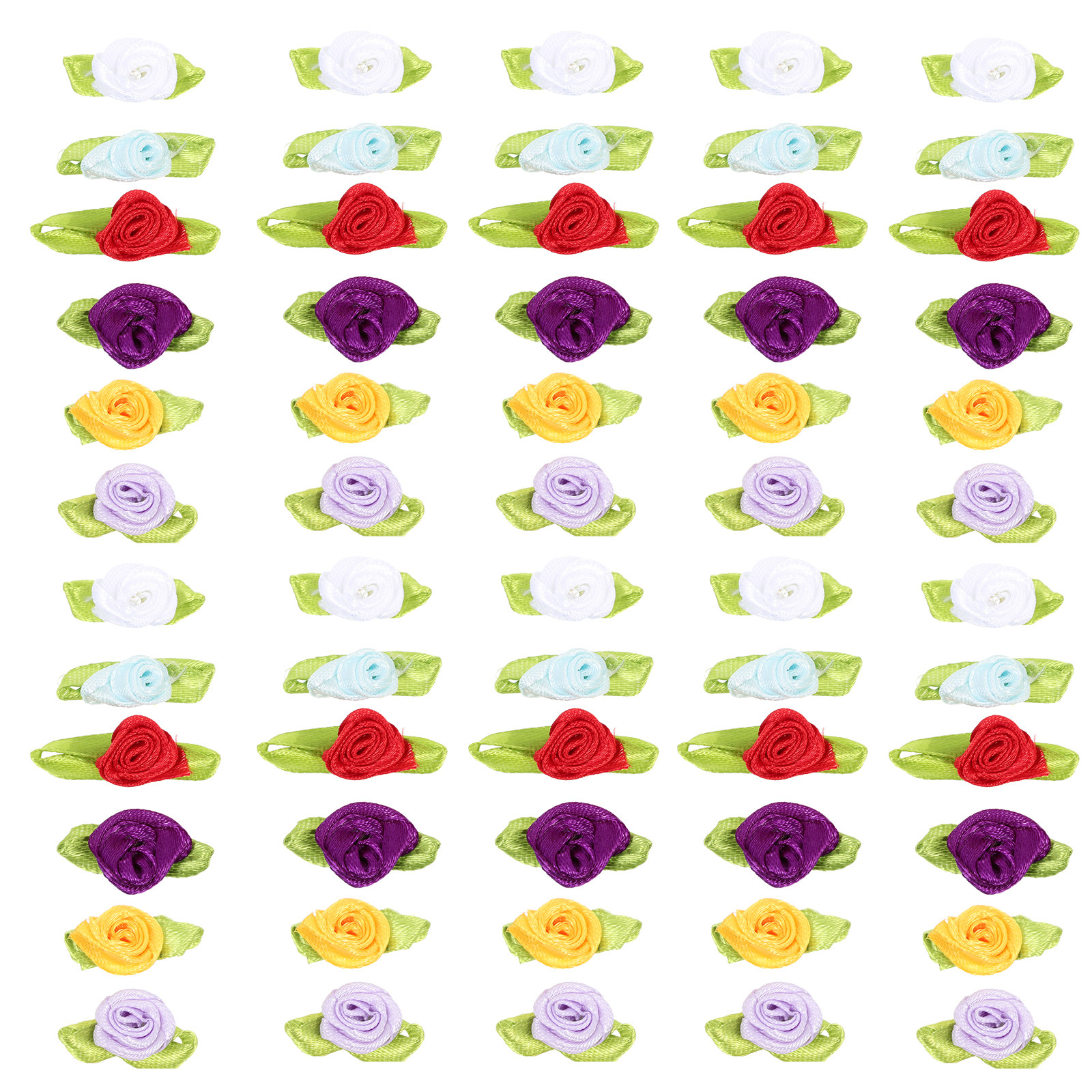 100Pcs Small Rose Ribbon Flowe - Embroidery Flower recensione e prezzo