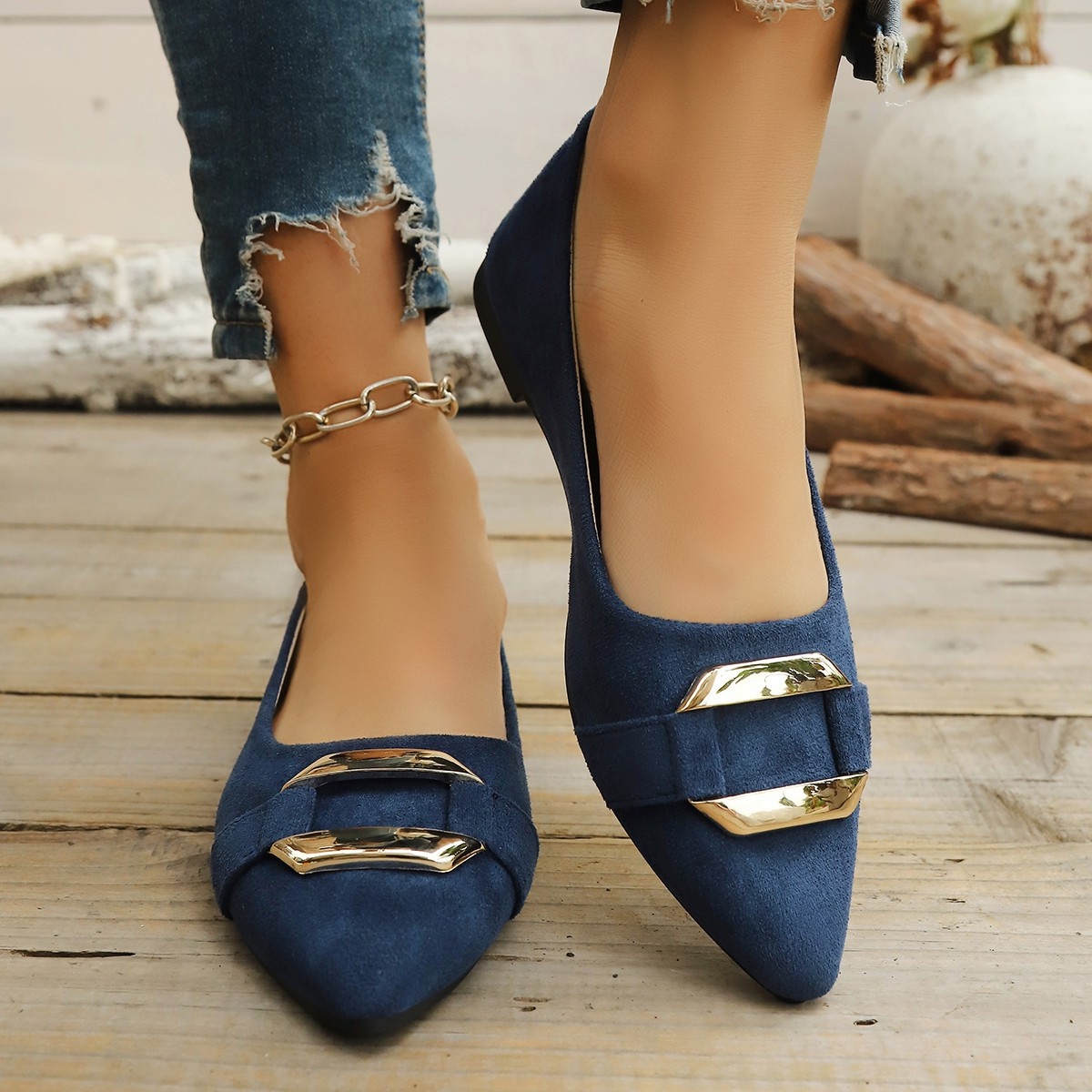 Spring and Autumn Elegant Poin - Embroidery Flat Shoes recensione e prezzo