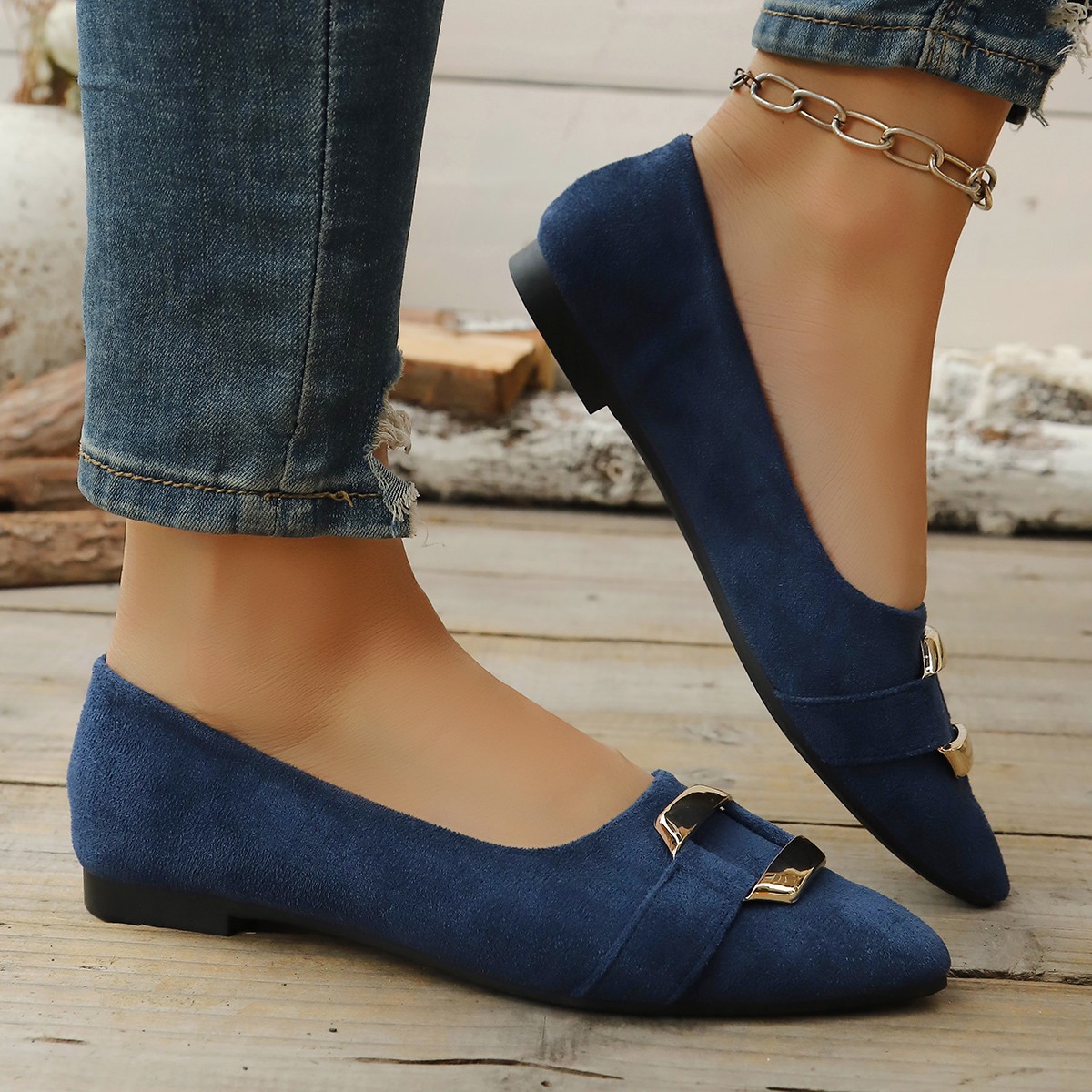 Spring and Autumn Elegant Poin - Embroidery Flat Shoes recensione e prezzo