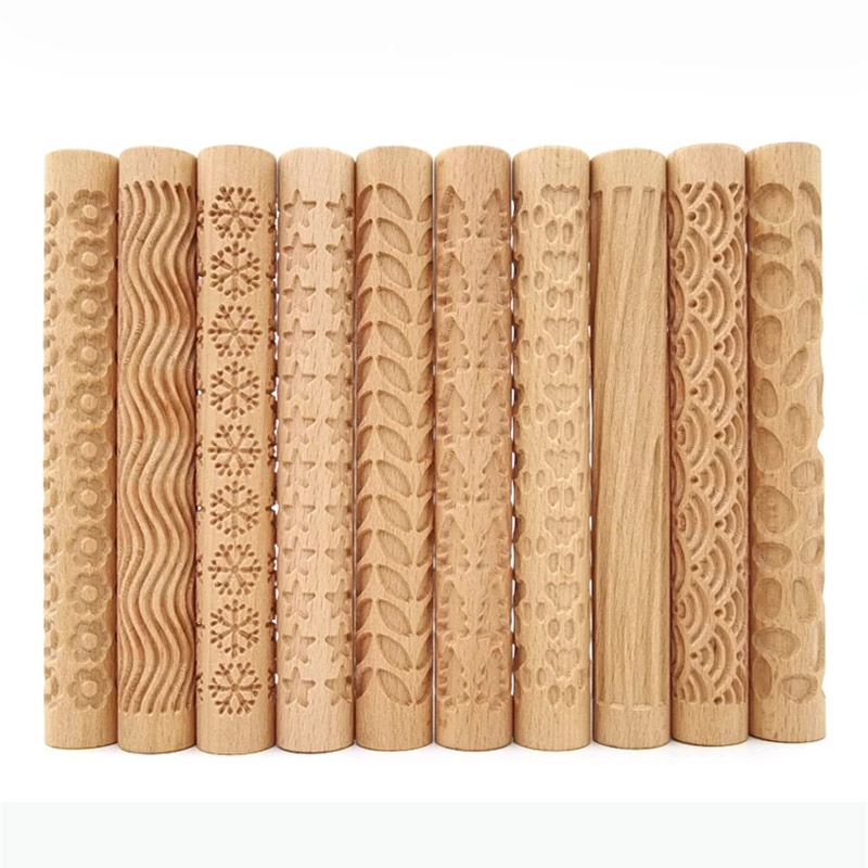 Wooden Texture Rolling Pin Cer - Embroidery Texture recensione e prezzo
