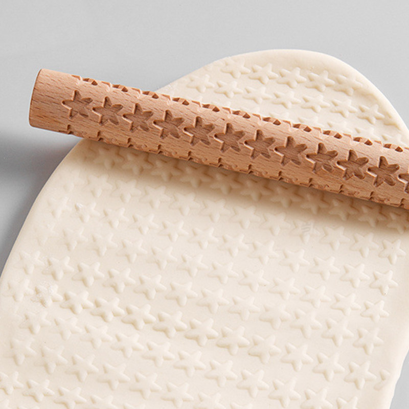 Wooden Texture Rolling Pin Cer - Embroidery Texture recensione e prezzo