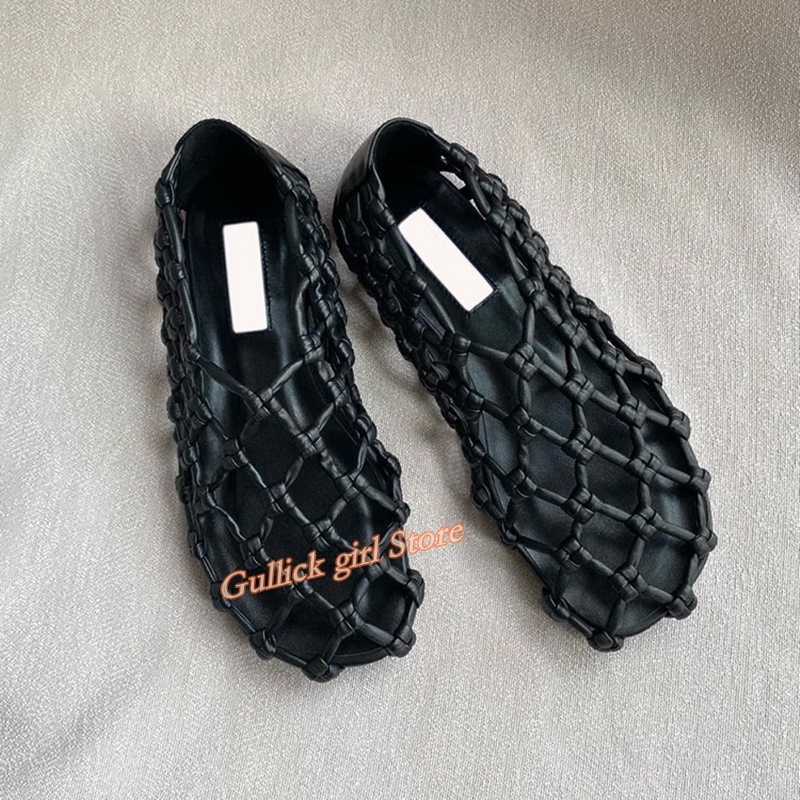French Woven Mesh Hollow flat  - Embroidery Flat Shoes recensione e prezzo