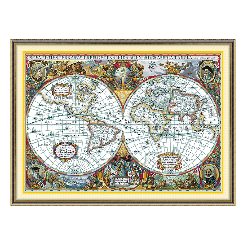 World Map Patterns Counted Cro - Embroidery X Stitch recensione e prezzo