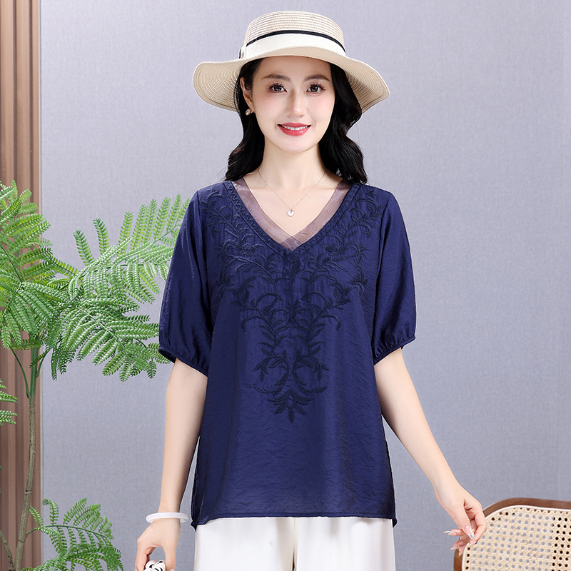 Summer Elastic Tee Shirt Solid - Embroidery Cloth recensione e prezzo