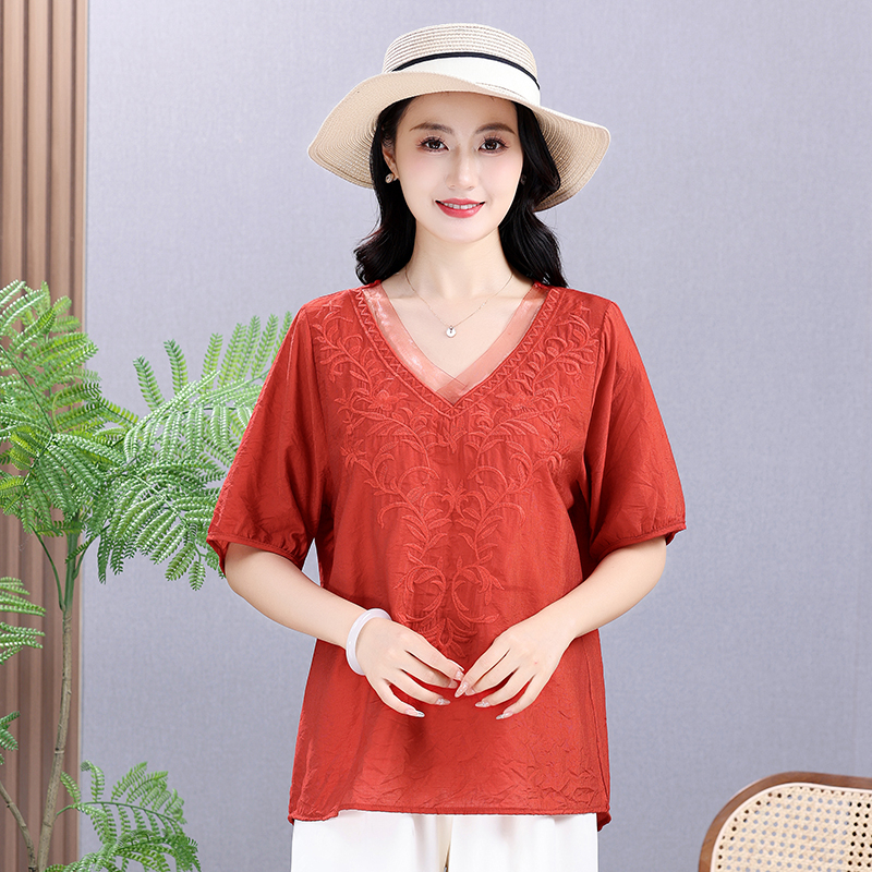 Summer Elastic Tee Shirt Solid - Embroidery Cloth recensione e prezzo