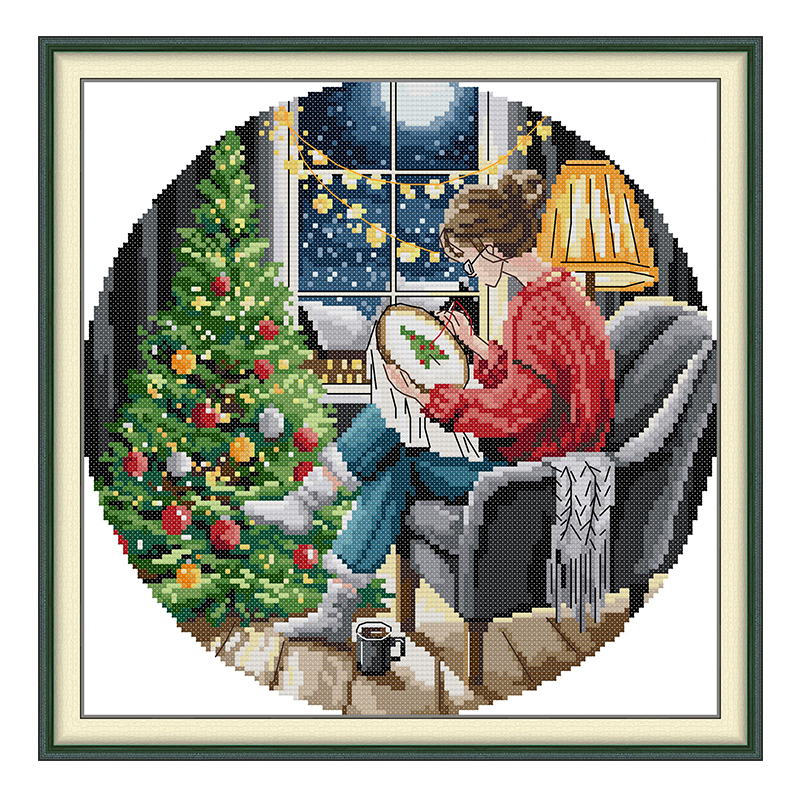 The Christmas Tree and Girl Pa - Embroidery X Stitch recensione e prezzo