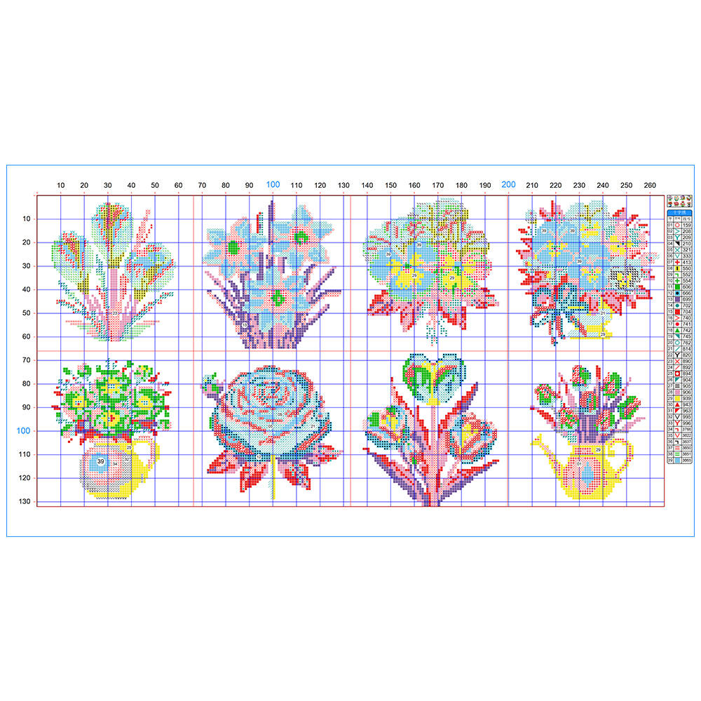 Evershine 8pcs Mini Flower Cro - Embroidery X Stitch recensione e prezzo