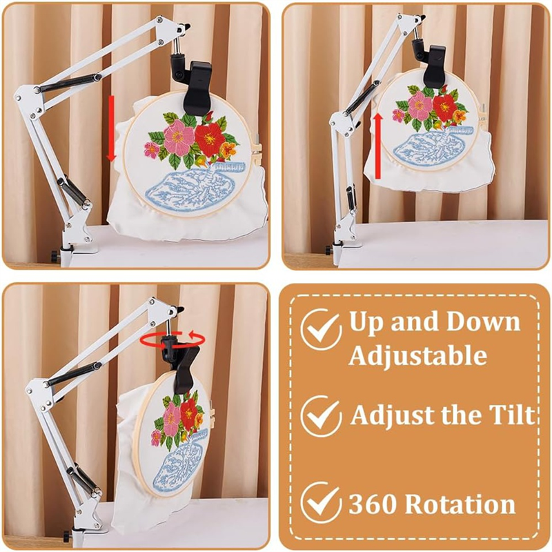 White Embroidery Stand Kit 8Mm - Embroidery Hoop Stand recensione e prezzo
