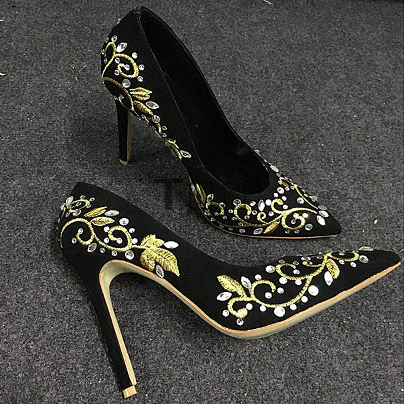 Bling Rhinestone Gold Silver F - Embroidery Flower recensione e prezzo