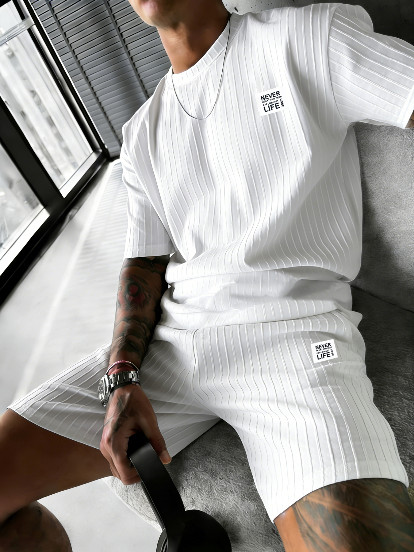 Men's Textured “Never Lose You - Embroidery Shirt recensione e prezzo