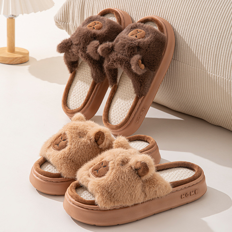 Hemp Cartoon Women's Slippers  - Embroidery Flat Shoes recensione e prezzo