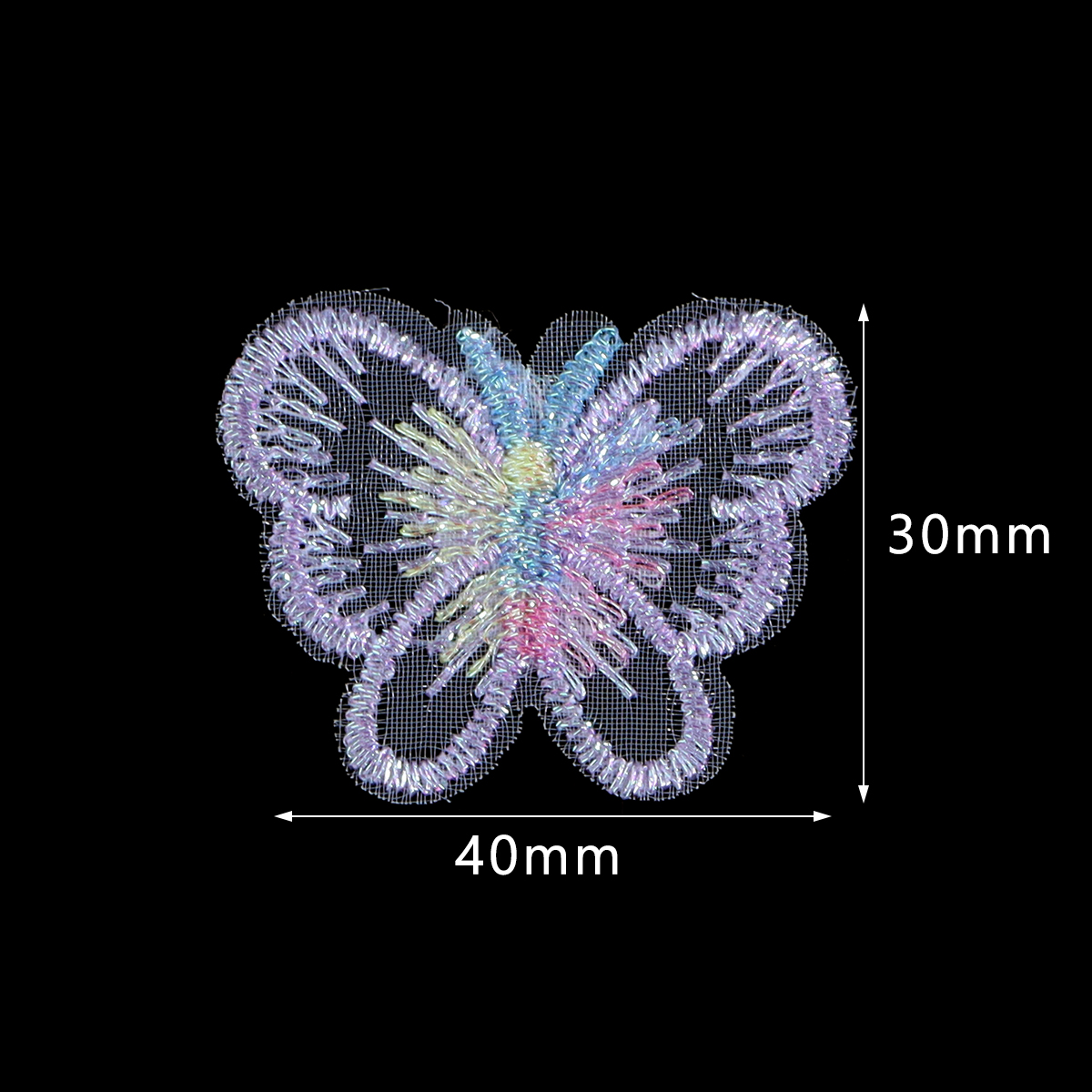 20Pcs 3X4CM Butterfly Cloth Pa - Embroidery Cloth recensione e prezzo