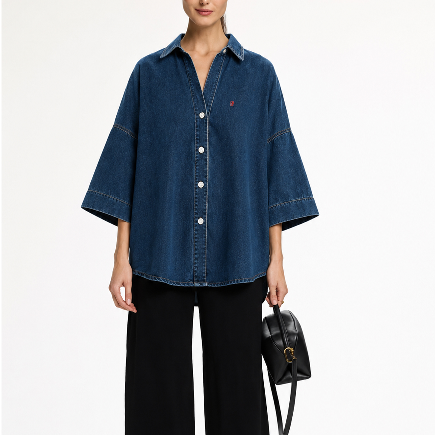CH Letter Embroidered Solid Co - Embroidery Shirt recensione e prezzo