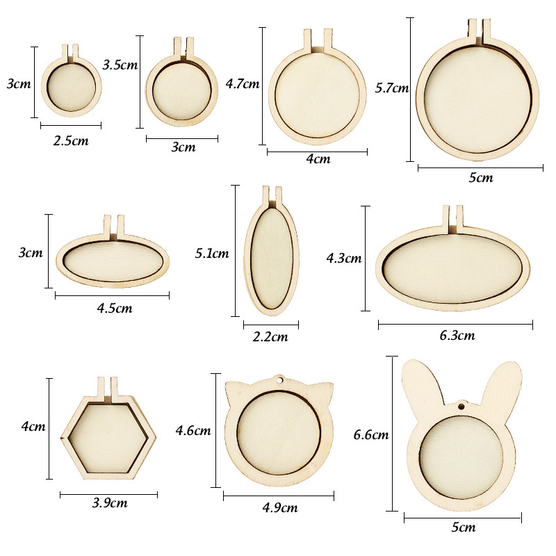 5pcs Mini Wood Embroidery Hoop - Embroidery Hoop Stand recensione e prezzo