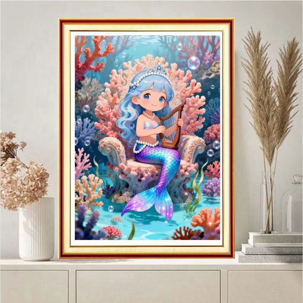 9CT 11CT Fish Girl Embroidery  - Embroidery X Stitch recensione e prezzo