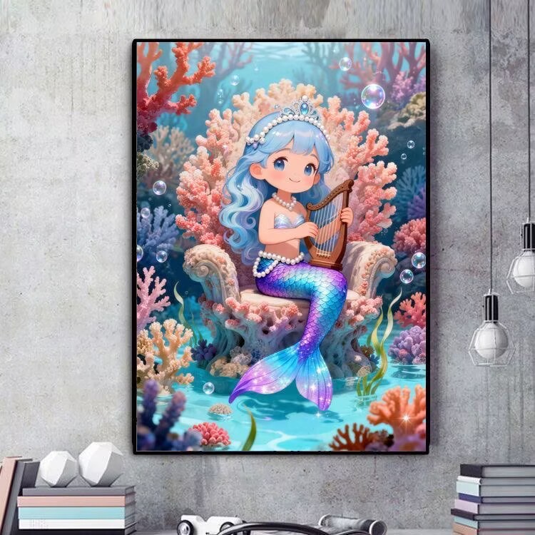 9CT 11CT Fish Girl Embroidery  - Embroidery X Stitch recensione e prezzo