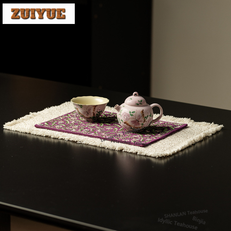 Embroidery Double-layer Tea Ta - Embroidery Cloth recensione e prezzo