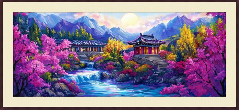 14CT Scenery Printed Kit Cross - Embroidery X Stitch recensione e prezzo