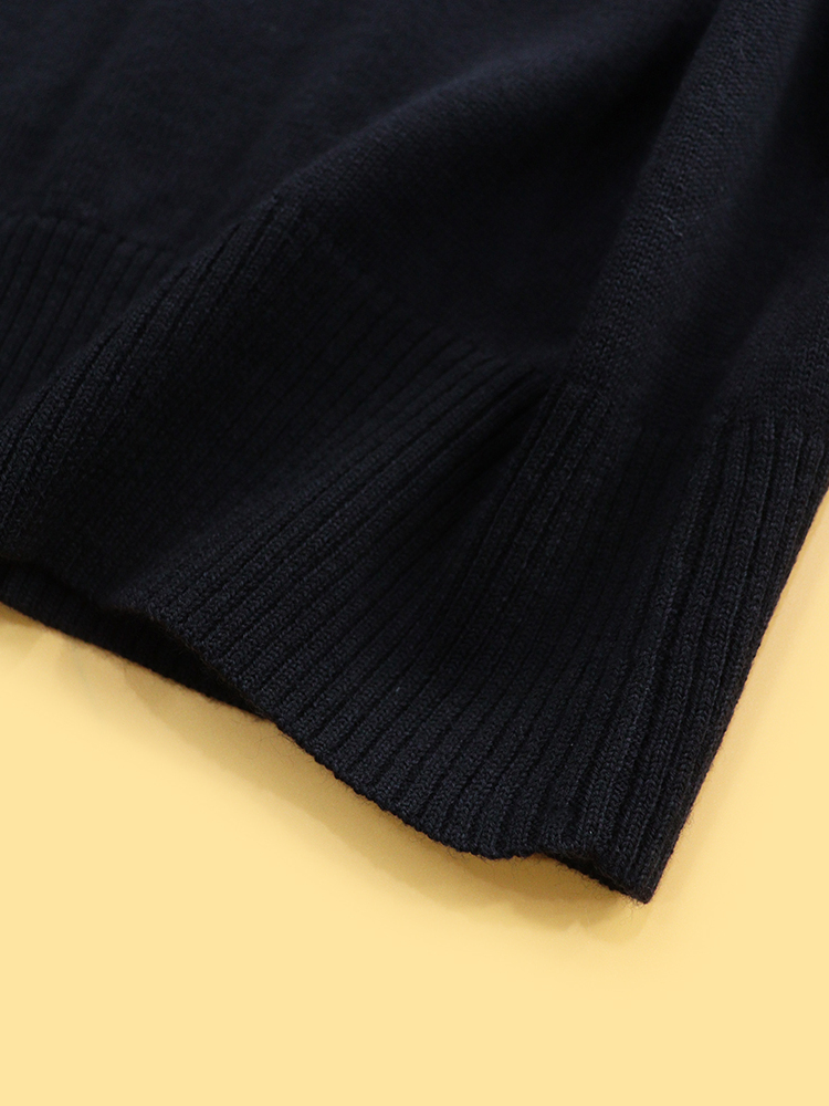 Deep Blue Long Sve Knitted Swe - Embroidery Letter M recensione e prezzo