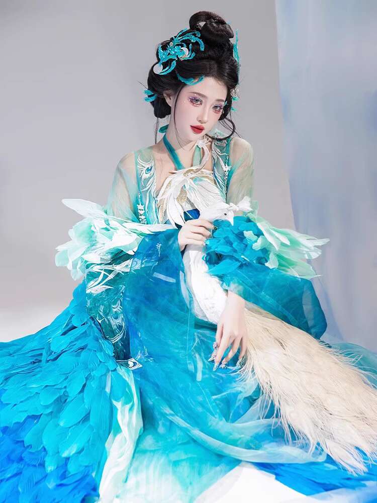 New Peacock Hanfu Womens fashi - Embroidery Shirt recensione e prezzo