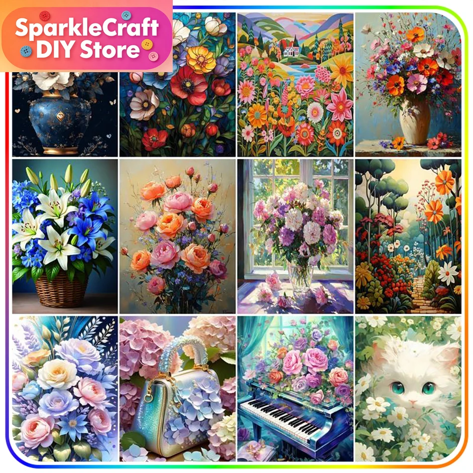 1pc frameless  Diamond Paintin - Embroidery Flower recensione e prezzo
