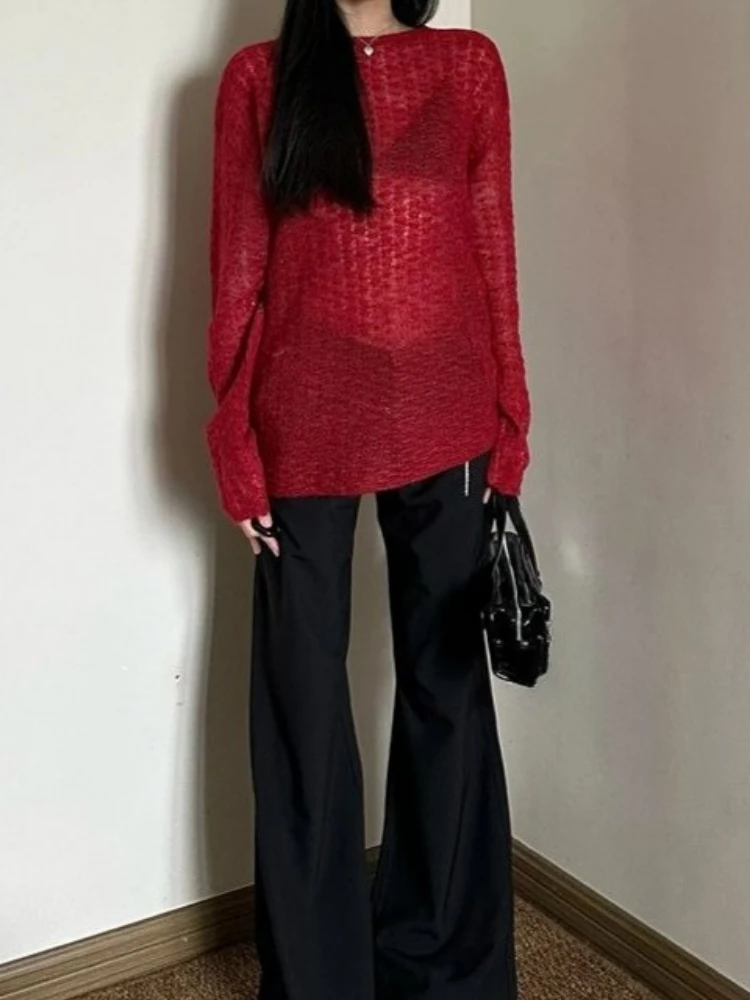 Y2K See-Through Knitted Women' - Embroidery Shirt recensione e prezzo